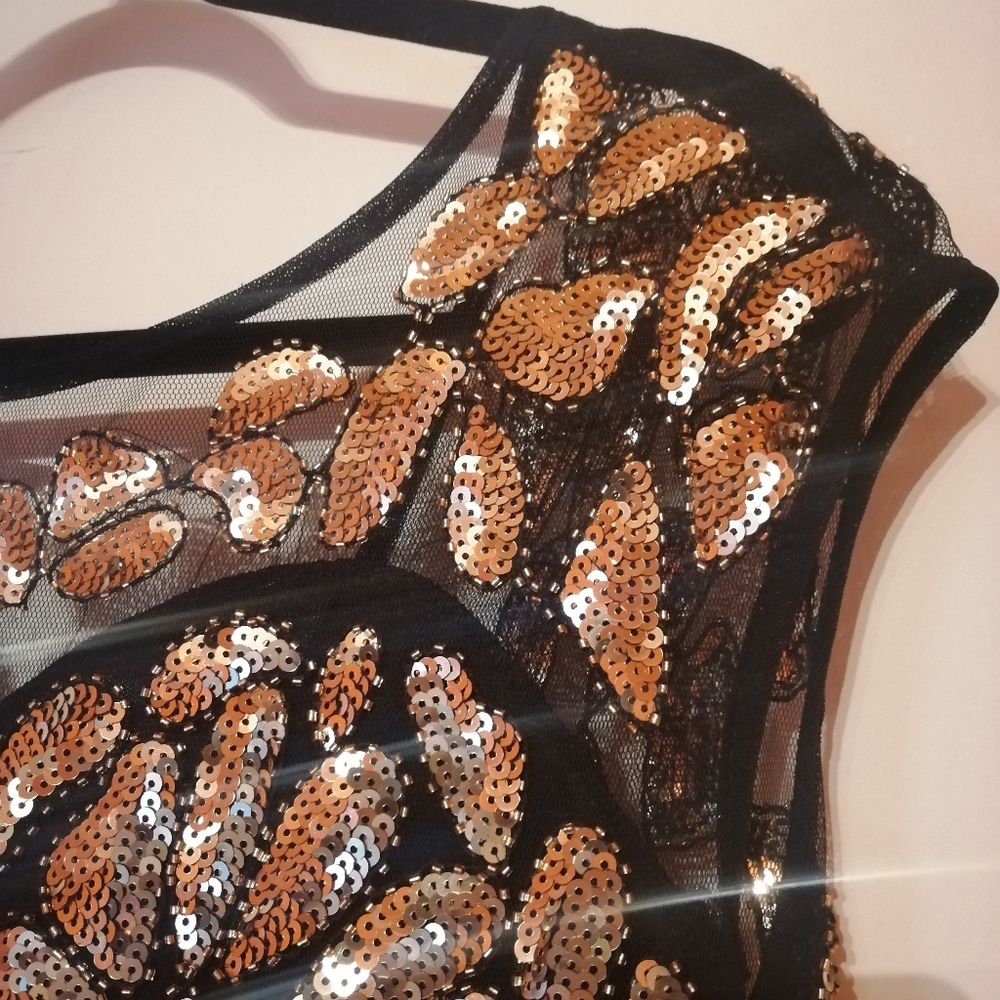 Vintage Inspired Evening Gown w/ sequins